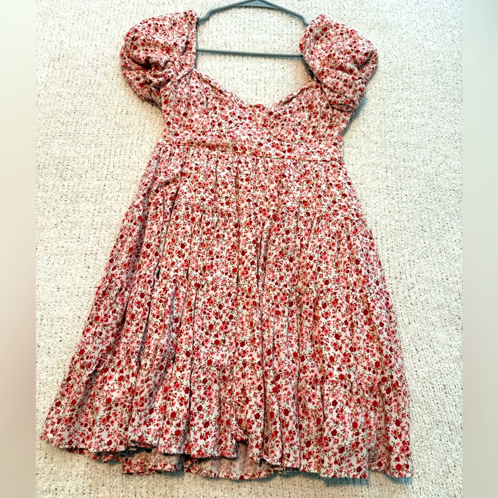 Altar'd State Red Floral Mini Dress